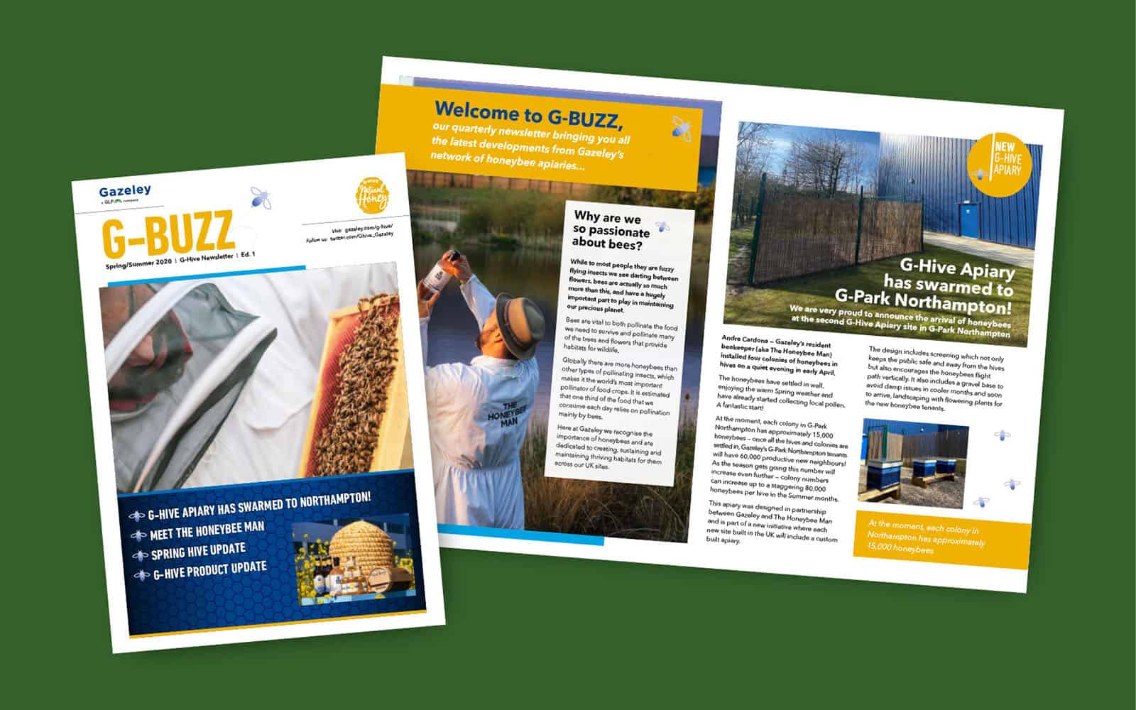 G-BUZZ newsletter with honeybee updates